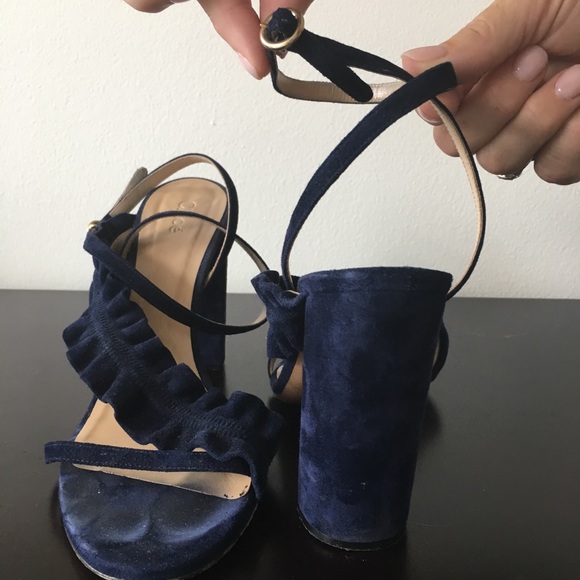 Blue Suede Chloé Heel - Picture 3 of 3